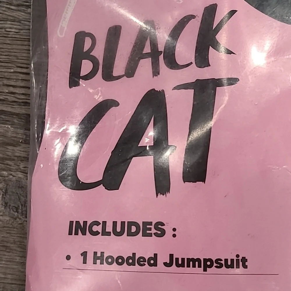 Black Cat Jumpsuit/Pajama Costume Size 3T